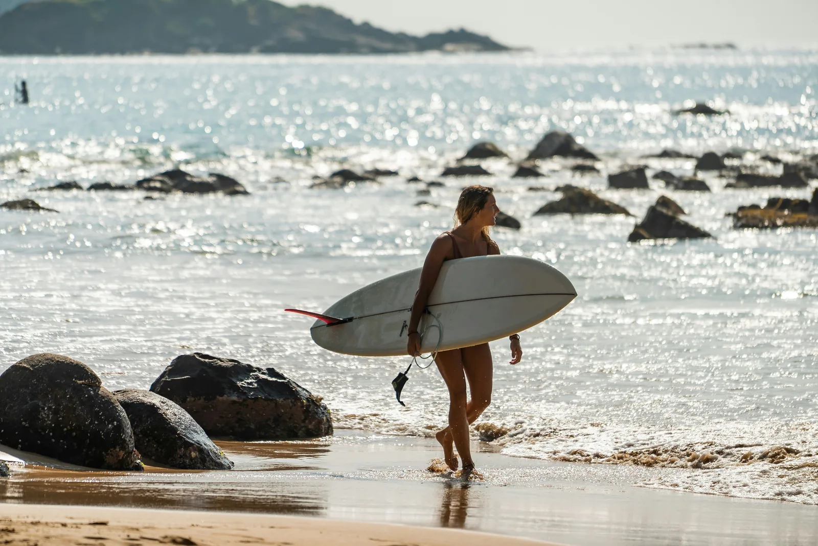 Active surfing session along southern Sri Lankan breaks
